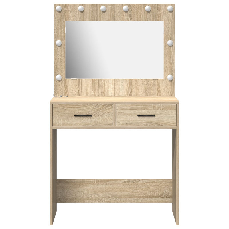 Engineered Wood 78.5 X 41 X 135 Cm Mirror, Sonoma Oak
