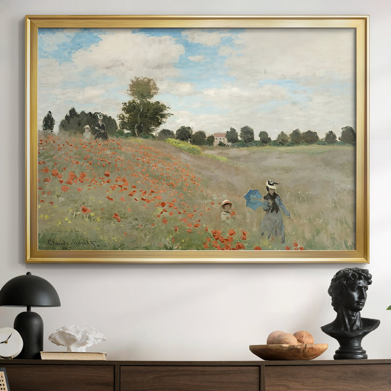 Coquelicots à Argenteuil (Les Coquelicots) - Claude Monet, toile tendue avec châssis, 1873, 30 x 5 x 42,5, Toile avec cadre