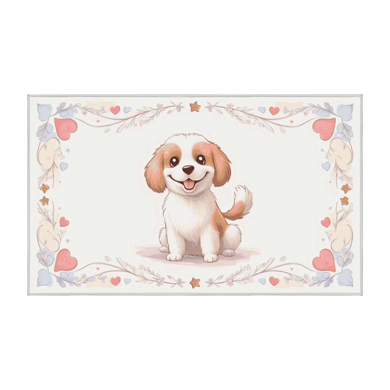 Tapis pour enfants mignons lavables Dakota Fields, Rectangulaire 2 pi x 3 pi