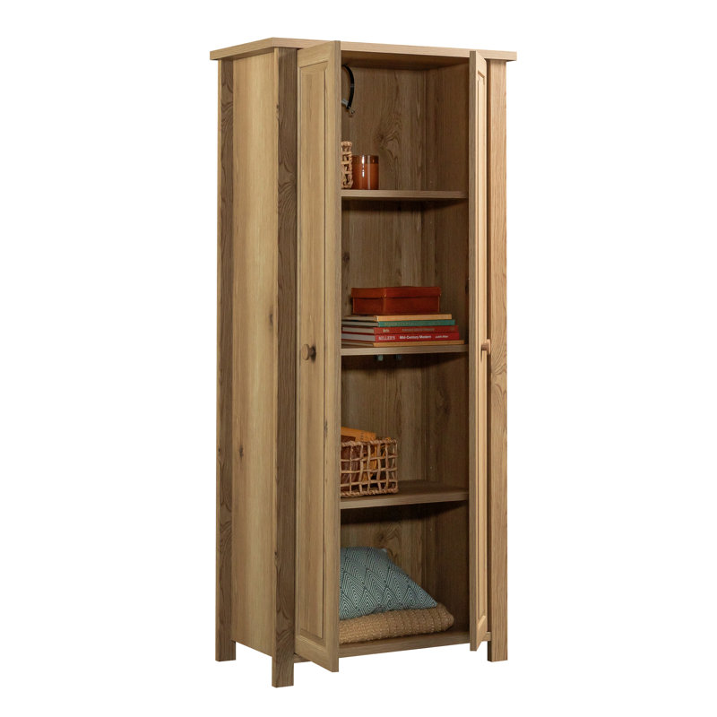 Armoire de rangement de style maison de campagne rustique, finition brune