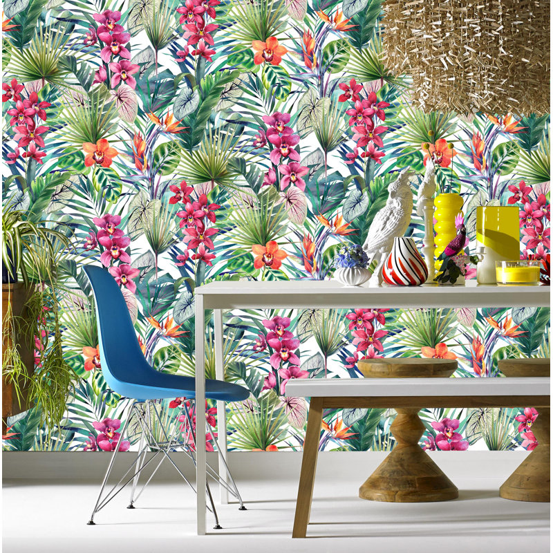 Floral Metallic Wallpaper Roll