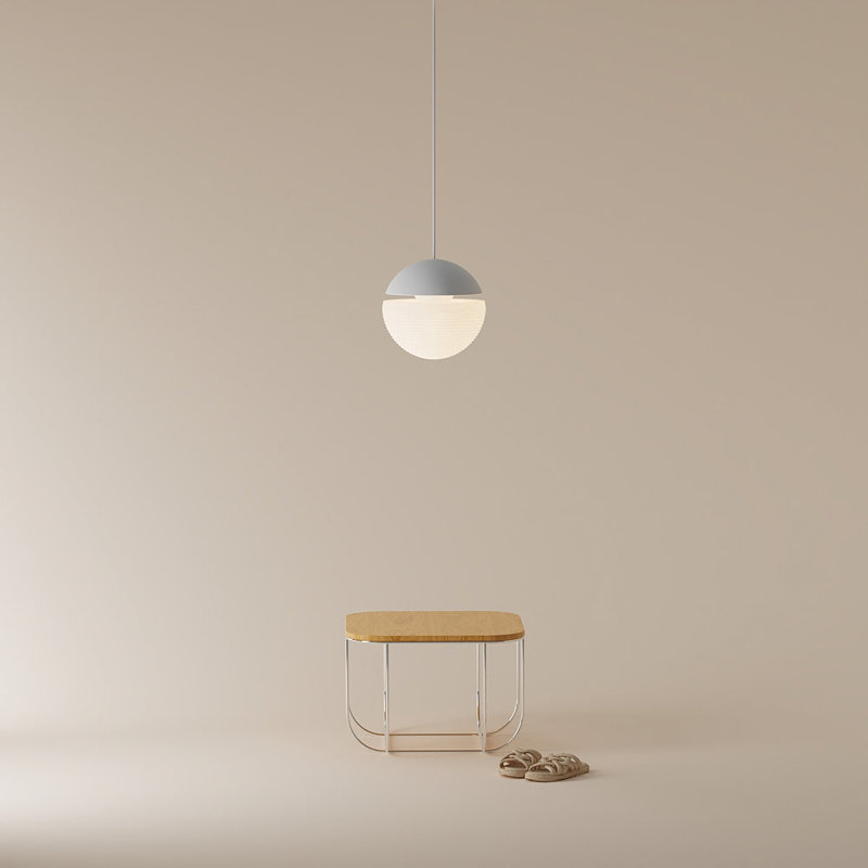 Cora Pendant Light, Mist/White