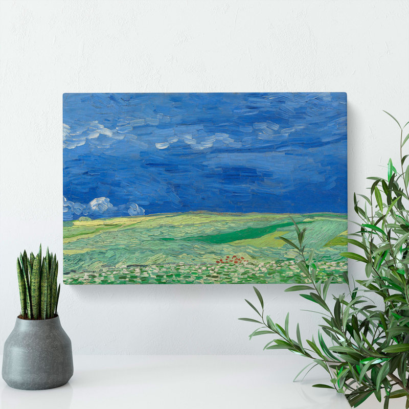 Wheatfield Under Thunderclouds by Vincent Van Gogh - Wrapped Canvas, 50cm H x 76cm W x 3cm D