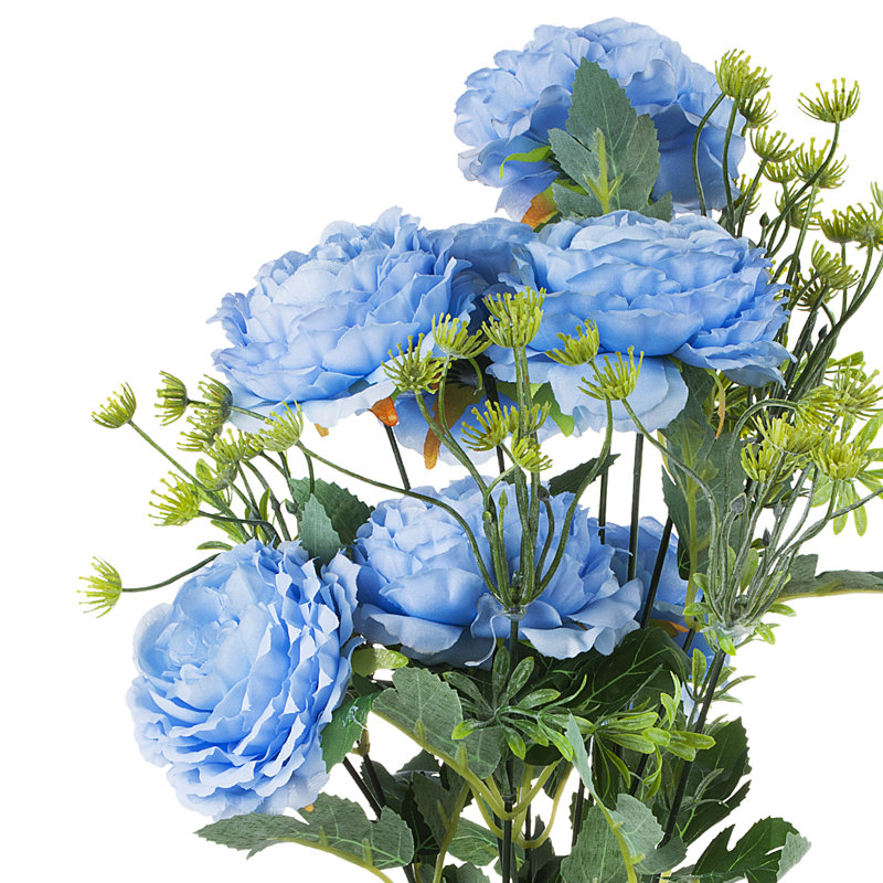 Silk Peony Arrangement, Blue