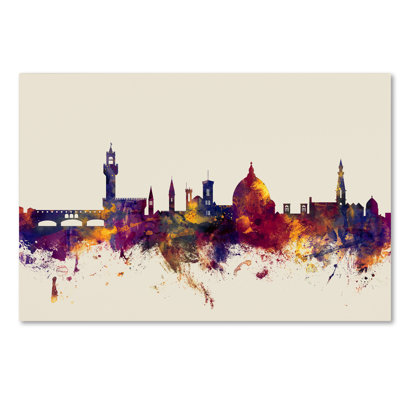 « florence italie horizon », impression sur toile tendue