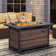 Argyri 56" Outdoor Rectangular Rattan Propane Gas Fire Pit Table for Outside Patio