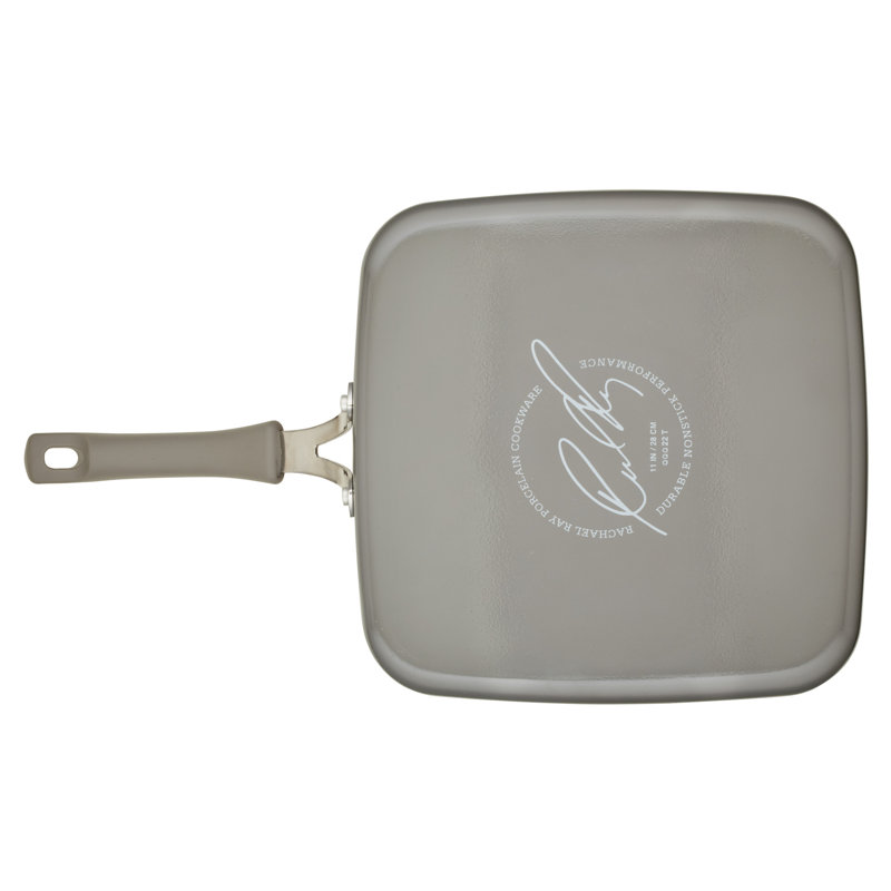 Gray Nonstick Aluminum Square Stovetop Griddle Pan, 11-Inch
