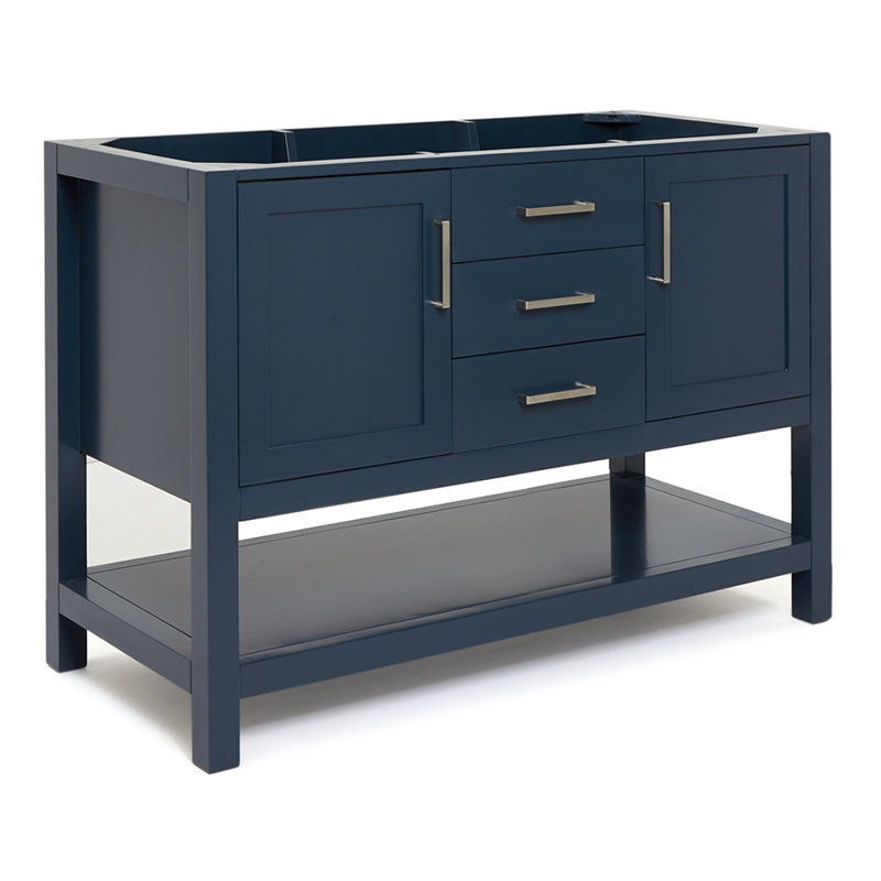 Bayhill 48'' W Single Bathroom Vanity Base, Blue