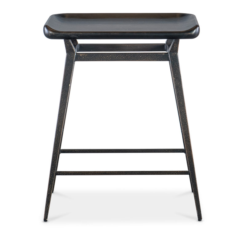 Tabouret d'appoint en métal Retreat, Sable noir