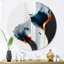 Fleurs abstraites de tulipes I - art mural rond floral abstrait en métal-88629249