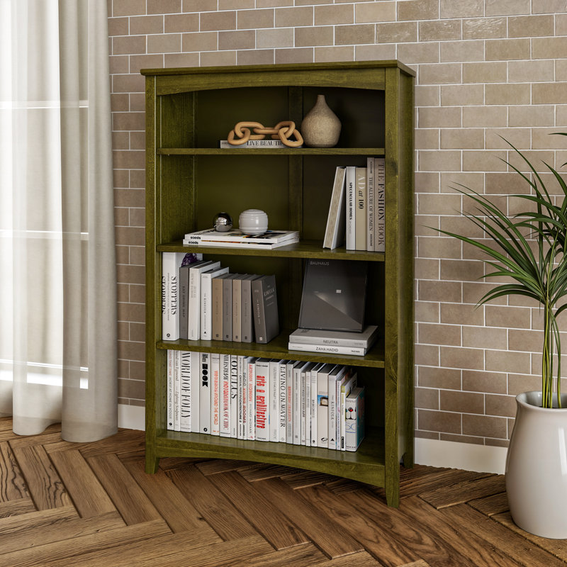 Colton Bookcase, (4 Shelves) 48" H x 30" W x 13"D, Olive Grove Green