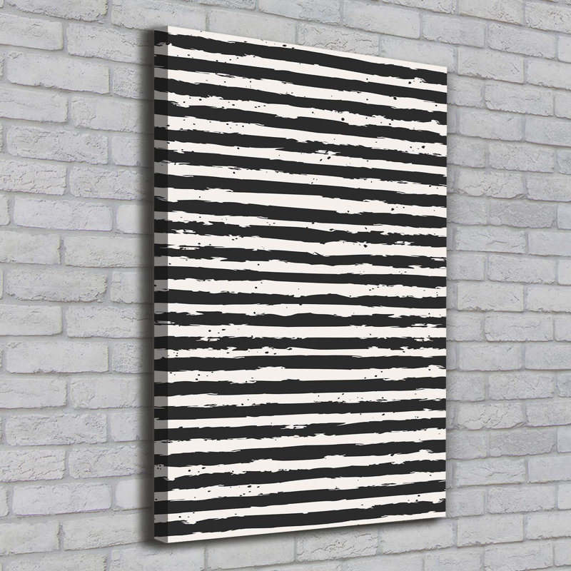 Black And White Stripes - Wrapped Canvas Print
