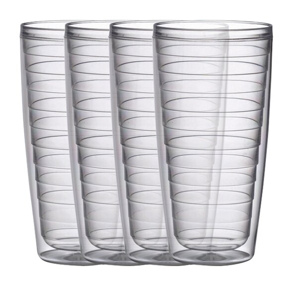 SET 2 Double Wall Clear Insulated Glasses Green Black Tea Coffee