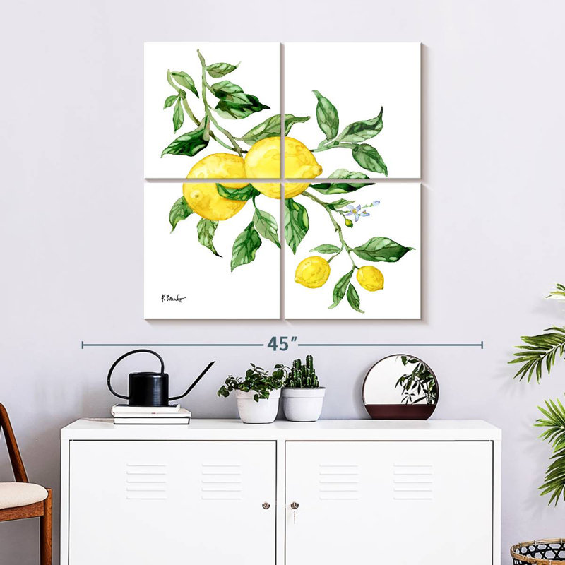Yarlin citrons siciliens I, H 32 po x l 32 po