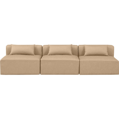 Canapé modulaire en similicuir 3 pièces Ivion