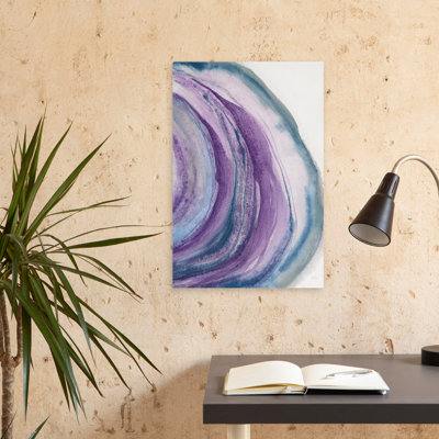 Géode aquarelle II - art abstrait gris