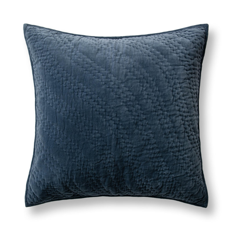 Elms Cotton Pillow Sham, Blue, Euro