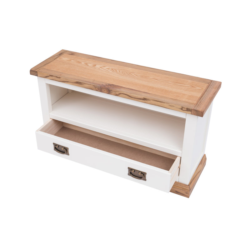 Escobar TV Stand for TVs up to 48", White/Brown
