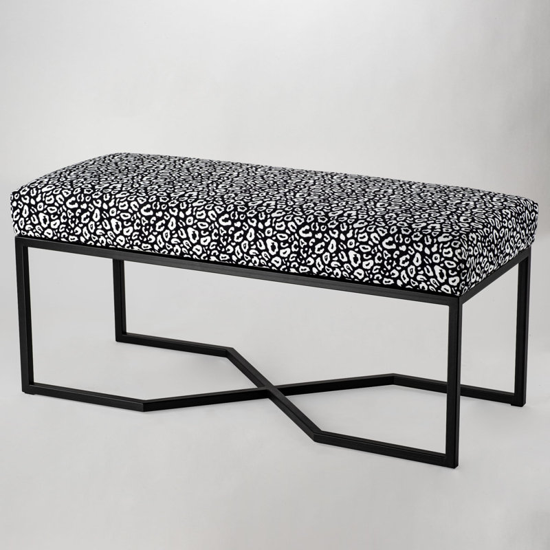 Gerson Velvet Upholstered Bench, H40 x W80 x D40cm