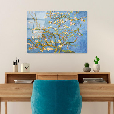 Élégante peinture décorative en verre trempé de 19,7 po x 27,6 po | 100% verre trempé, épaisseur: 0,16 pouce | Parfait pour la décoration intérieure, le salon et le bureau | Superbe œuvre d'art avec une esthétique moderne