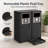 50 Gallon Resin Double Hideaway Trash Can with Latching Lid-131364172