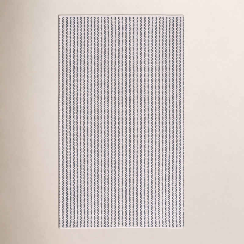 Nancy Chevron Hand Woven Cotton Area Rug, Rectangle 8' x 10'