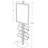Sky Tower Display Kit with 22"W x 28"H Snap Frame and Four Acrylic Brochure Side Pockets