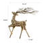 Grande sculpture en bois de cerf de 50 po de hauteur avec lumière DEL, décor de chevreuil sur pied pour les familles, les endroits pittoresques et les vitrines