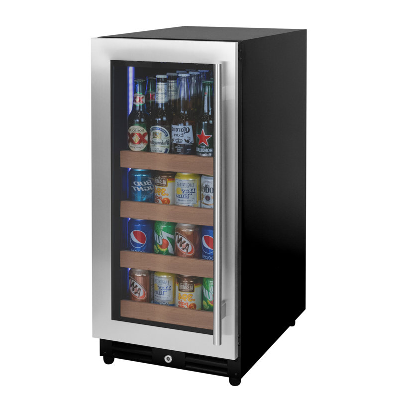 15" Wide Reserva Series Stainless Steel Left Hinge Beverage Center, Left