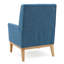 Fauteuil d'appoint décoratif, microfibre bleue texturée lisse, bois brun-121386654
