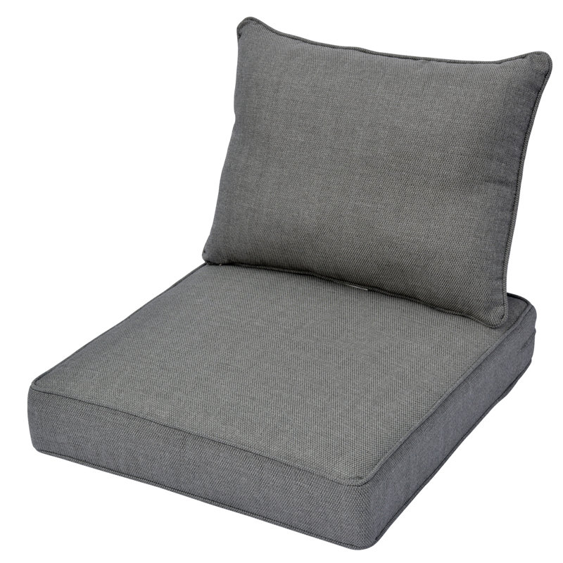 Coussin de siège / dossier d'extérieur 5,7 po, Gris foncé