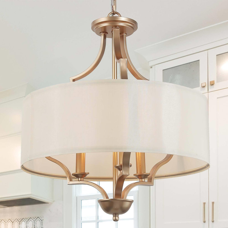 Lustre tambour classique / traditionnel 3 lumières