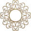 Médaillon de plafond ajouré en bois d'aulne 20 po x P 7 5/8 po x P 3/8 po Reims-63412242-63412240