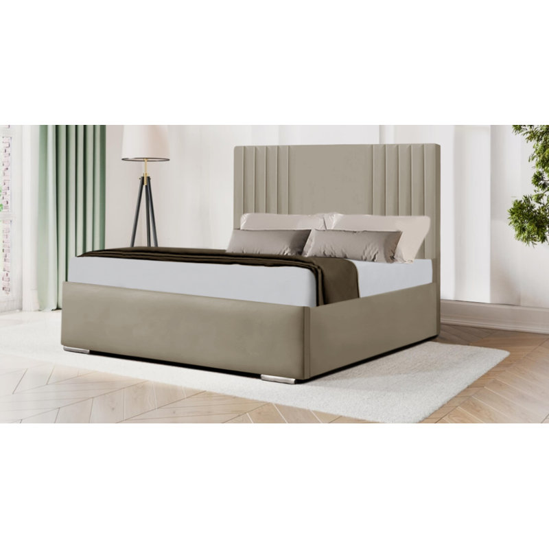Amire Upholstered Bed, Coffee, Double (4'6)