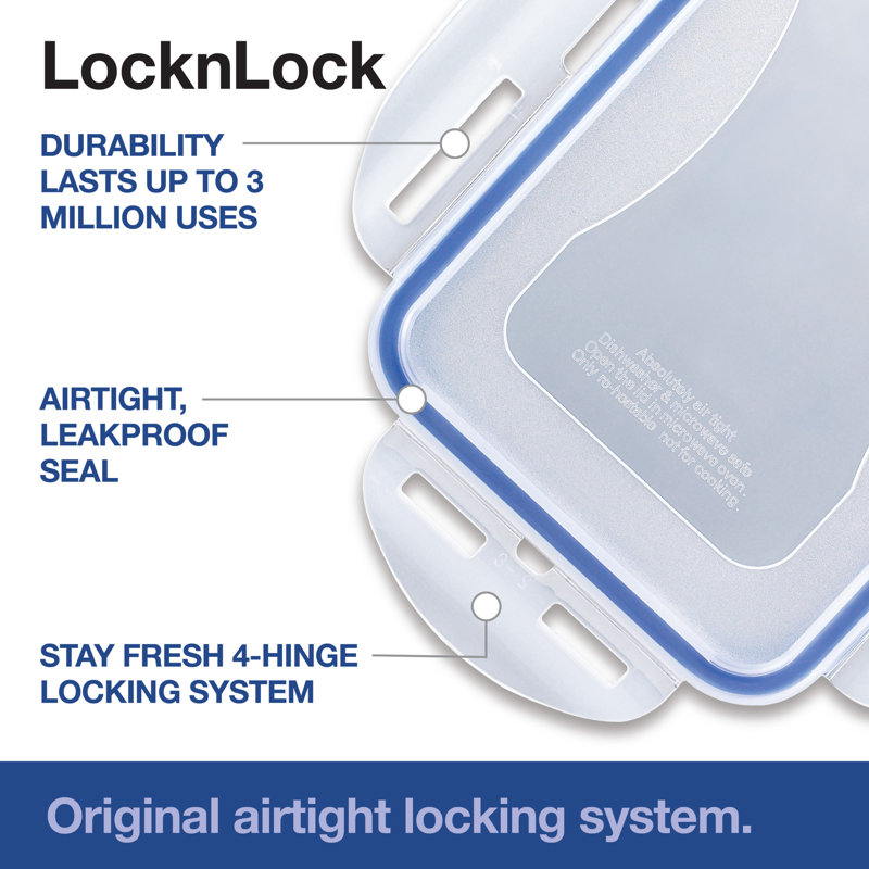 Clear Glass 4-Piece Food Storage Container Set