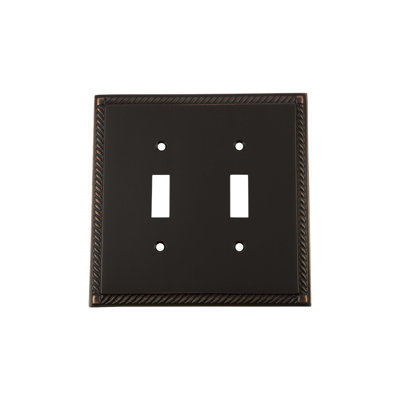 Rope 2-Gang Toggle Light Switch Wall Plate