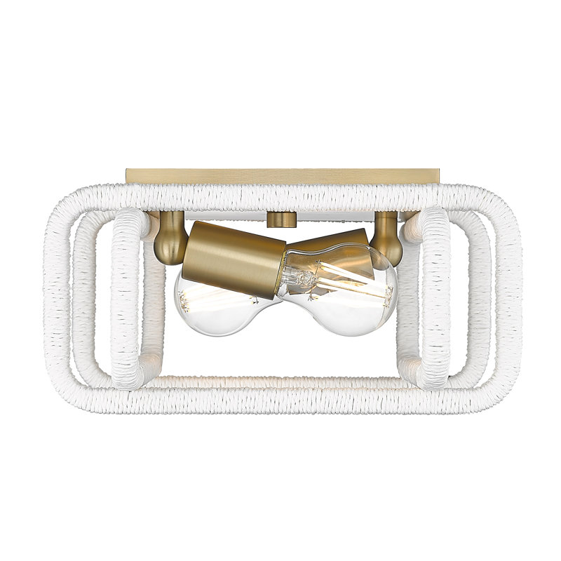 Coppolino Flush Mount, Brushed Champagne Bronze/White