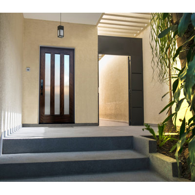 37.75'' x 81.5'' Glass Wood Front Entry Doors
