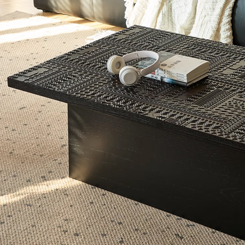 Table basse rétro au design minimaliste, H 15,35 po x L 54,33 po x l 31,49 po