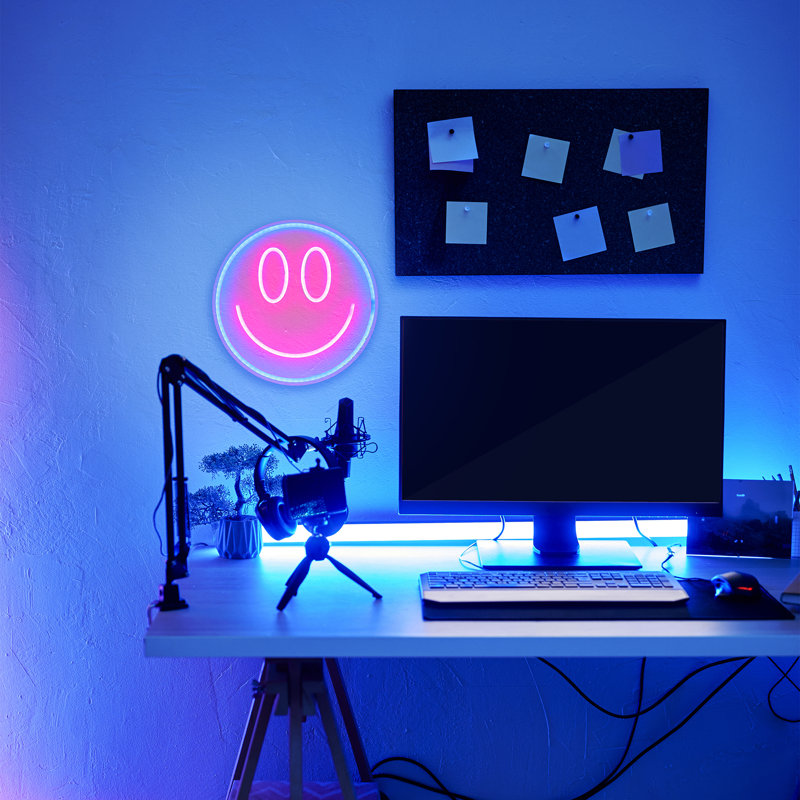 Enseigne lumineuse DEL 13 po Smiley Face