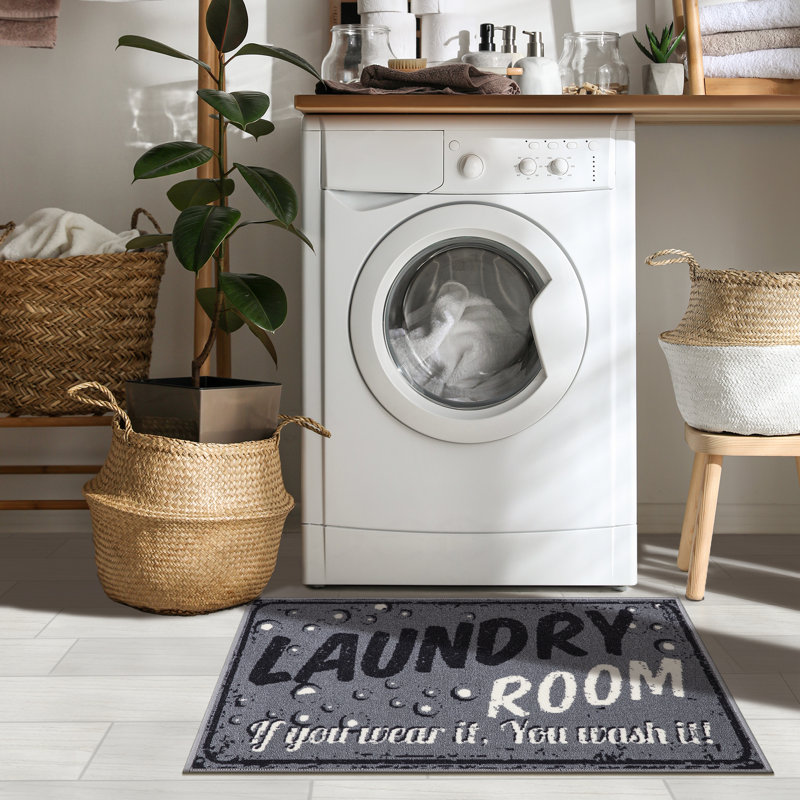 Tapis de couloir de salle de lavage antidérapant lavable à la machine, Tapis de couloir 1 pi 8 po x 4 pi 11 po