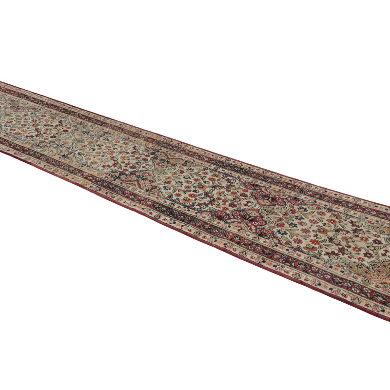 Antique One-of-a-Kind 3'1X18'2 Hand Knotted Area Rug