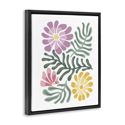 Cadre flottant pastel Mid-Century Mod Blooms, design par Kim Allen