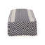Pouf rectangulaire Juniper avec coussin de sol blanc et bleu, capacité de poids de 200 lb, élément décoratif, 42 po x 24 po x 19 po, nettoyage des taches, genévrier rempli ou élément de 200 lb, nettoyage seulement