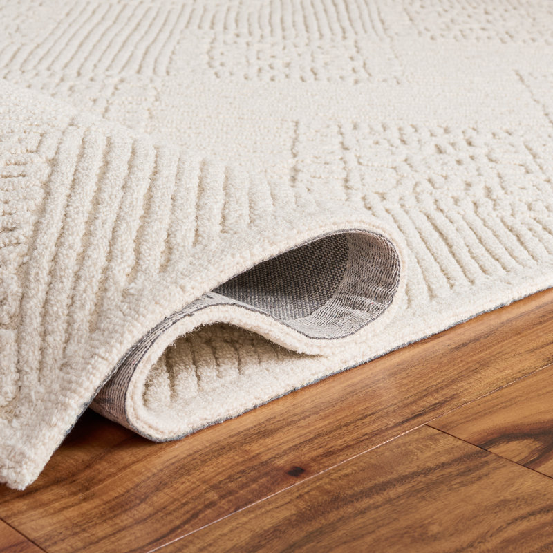Textural 110 touffeté à la main 80% laine; Tapis damassé 20% coton, Rectangle 4pi x 6 pi