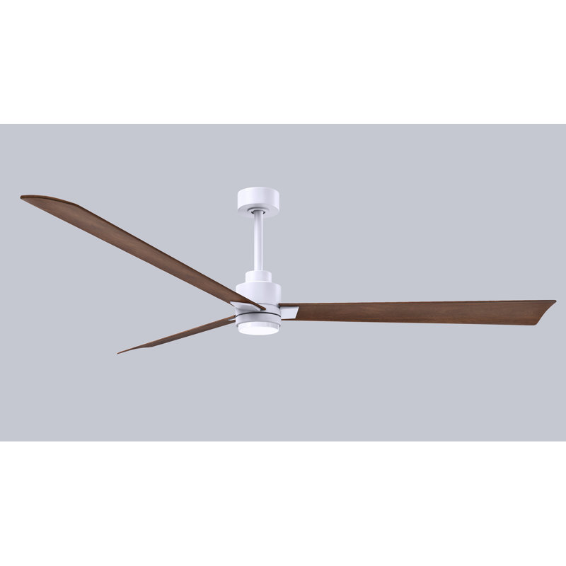 Ventilateur de plafond Alessandra, Noyer, Blanc mat, 72"