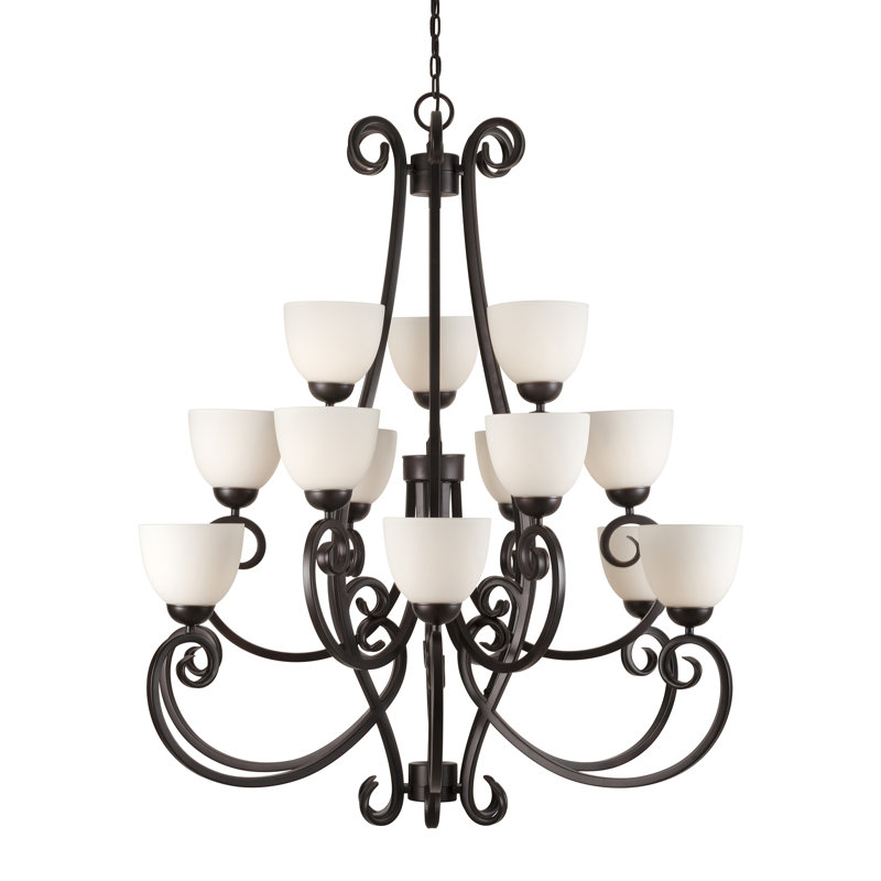 Heneman 15 - Light Dimmable Tiered Chandelier