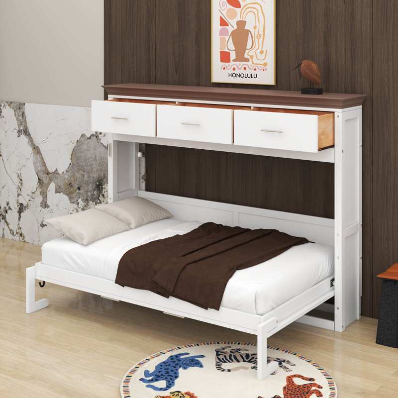 Lit escamotable simple avec 3 tiroirs