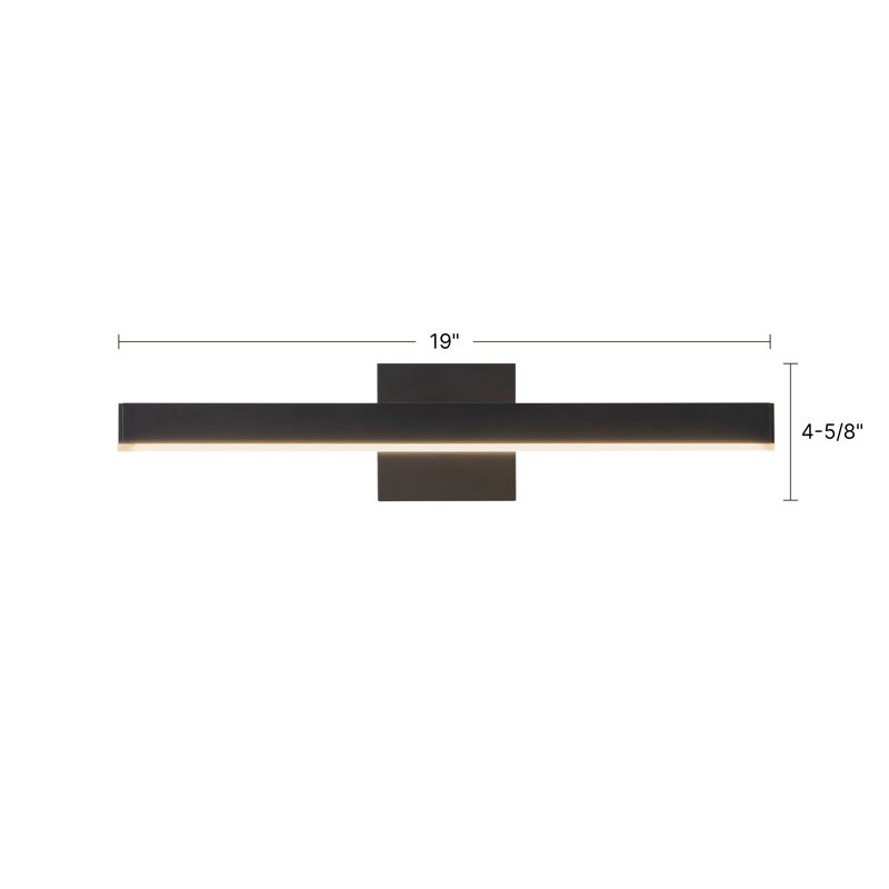 Vega 19-in Black dimmable LED Picture Light, Matte Black, 19.00