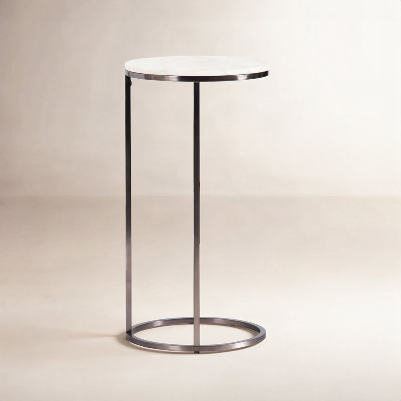 Vib End Table, Silver